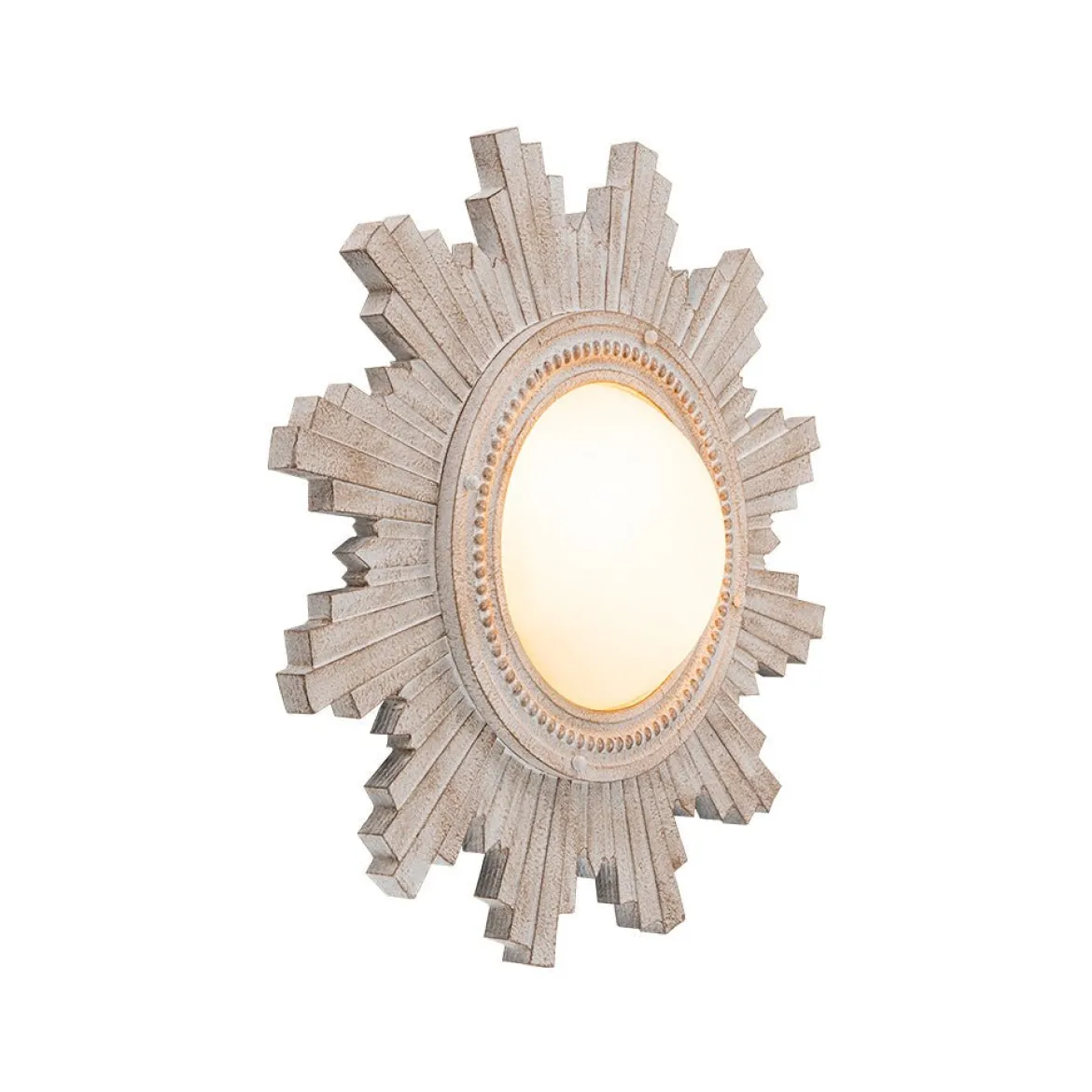 Antique Apollo Sunburst Sculpture Flush Mount / Wall Light