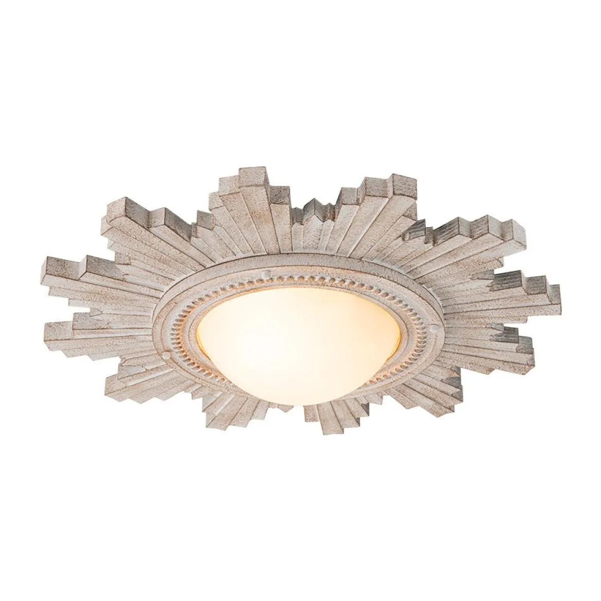 Antique Apollo Sunburst Sculpture Flush Mount / Wall Light