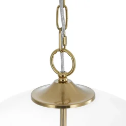 Art Deco Brass Tiered Clear Glass Jellyfish Style Chandelier