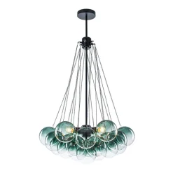 Art Deco Color Cluster Glass Globe Bubble Chandelier