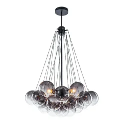 Art Deco Color Cluster Glass Globe Bubble Chandelier