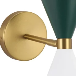 Art Deco 2-Light Up Down Dual Cone Wall Sconce