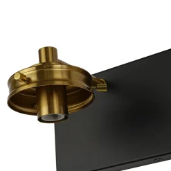 Black Brass Crackle Glass Globe Vanity Wall Lamp