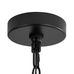 Black Gold Candle Style Leaf Vine Iron Orb Chandelier