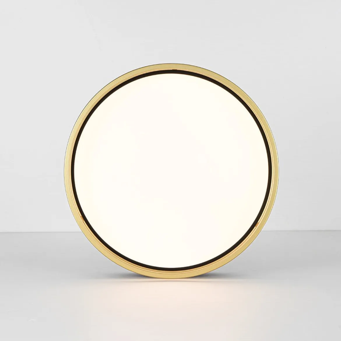 Black Gold Metal Round Dimmable LED Flush Mount Light 5CCT