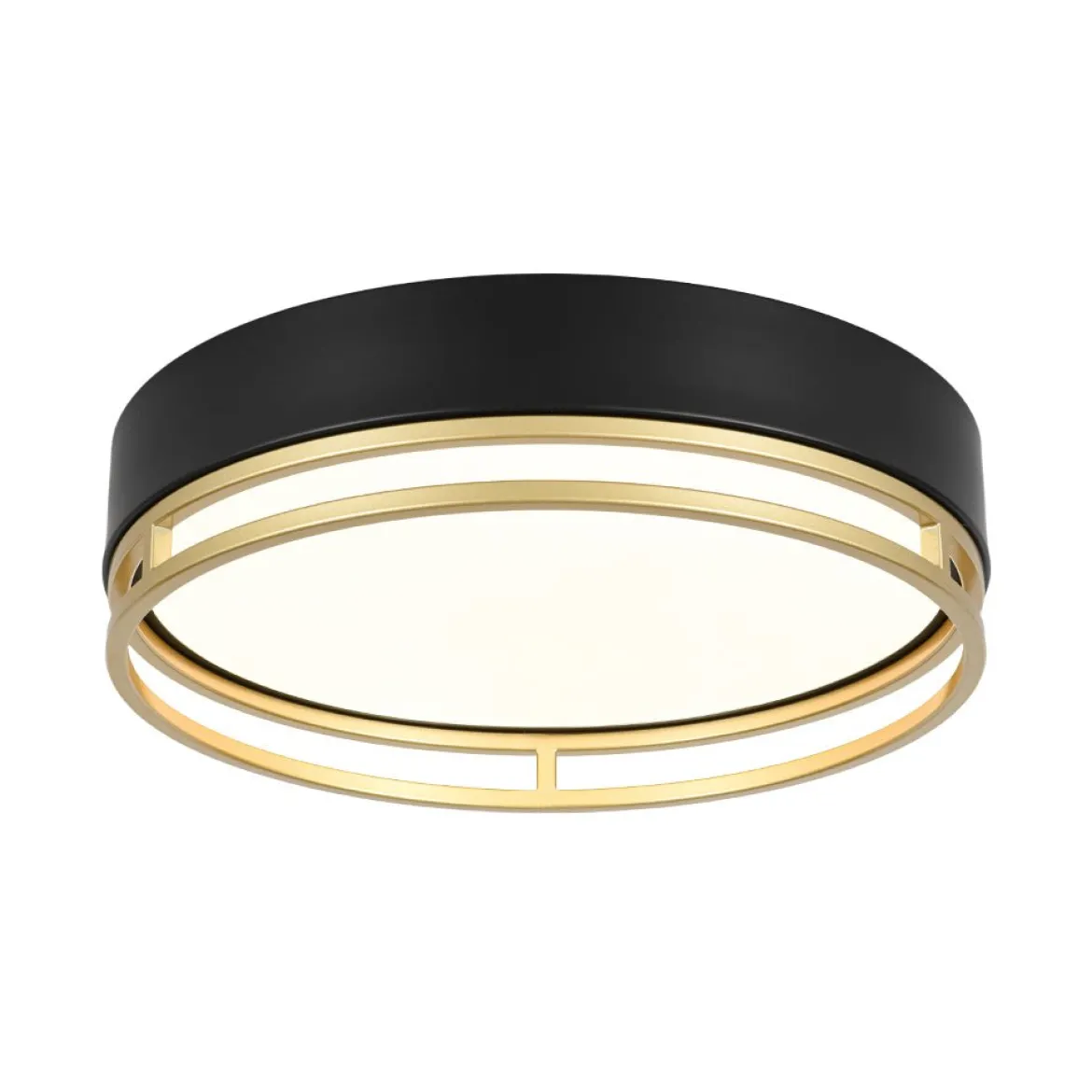 Black Gold Metal Round Dimmable LED Flush Mount Light 5CCT