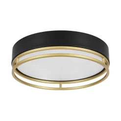Black Gold Metal Round Dimmable LED Flush Mount Light 5CCT