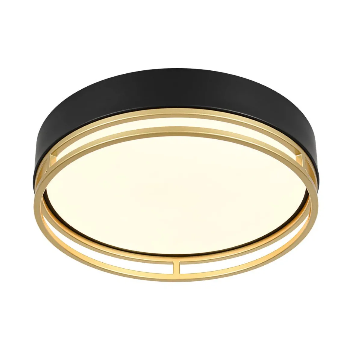 Black Gold Metal Round Dimmable LED Flush Mount Light 5CCT