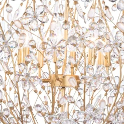 Bloom French Gold Blossom Crystal Floral Orb Chandelier