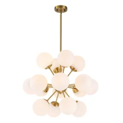 Bloom Frosted Glass Bubble Sphere Sputnik Chandelier