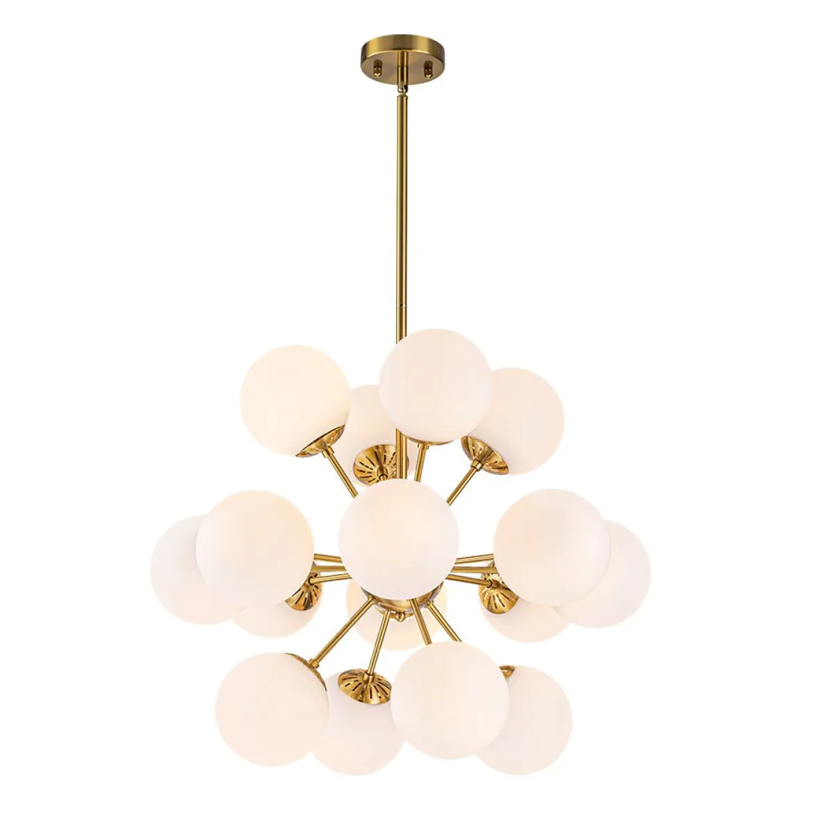 Bloom Frosted Glass Bubble Sphere Sputnik Chandelier