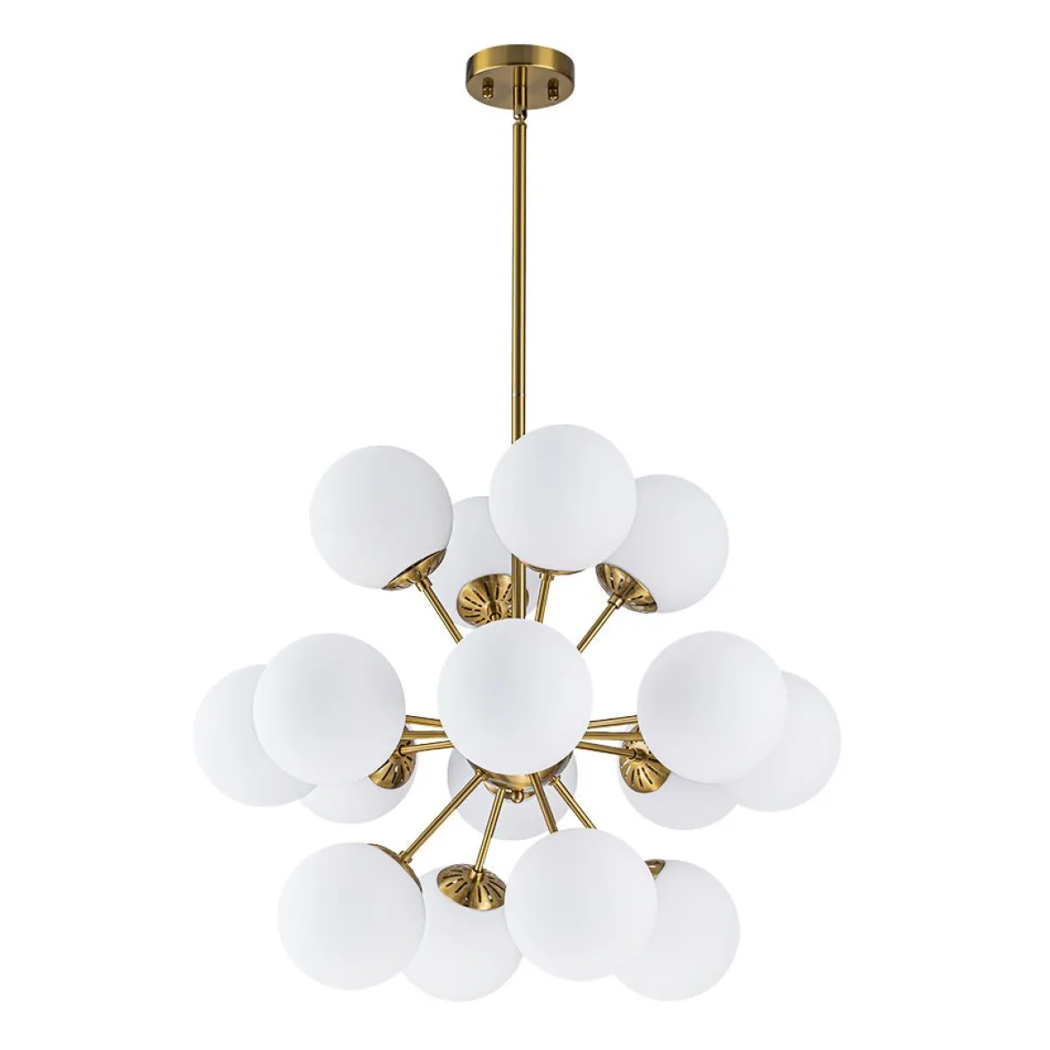 Bloom Frosted Glass Bubble Sphere Sputnik Chandelier
