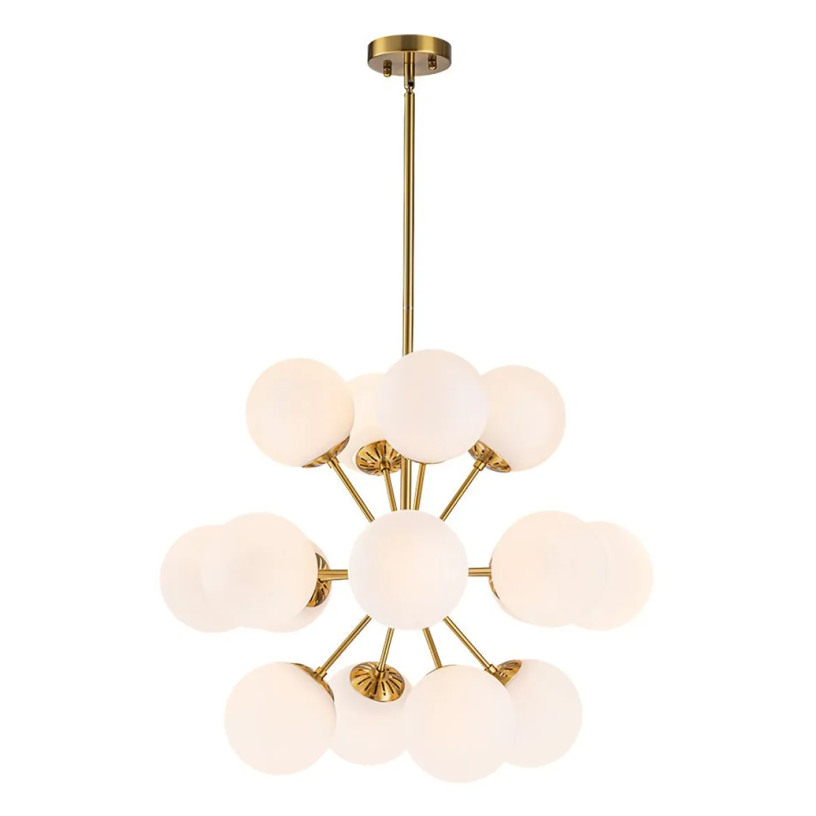 Bloom Frosted Glass Bubble Sphere Sputnik Chandelier