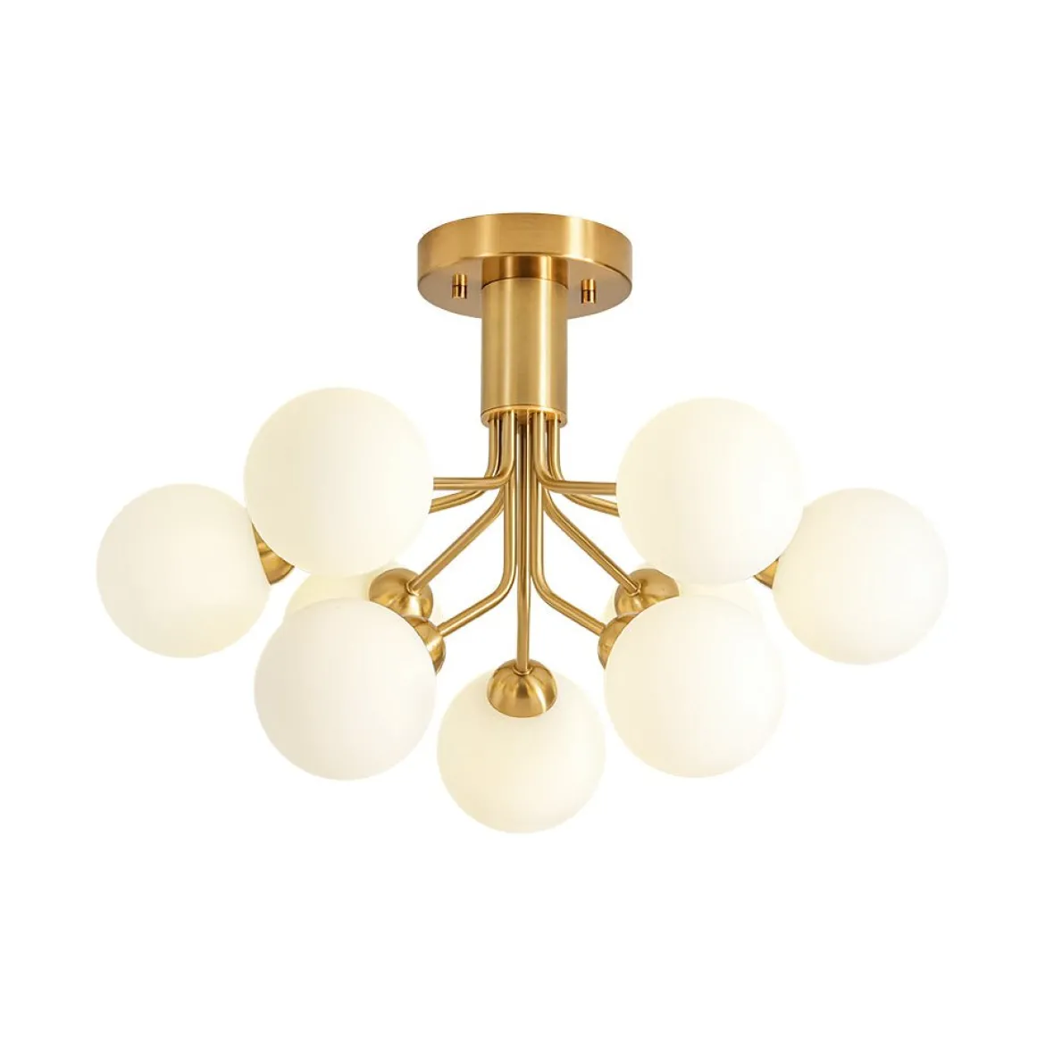 Bloom Frosted Glass Globe Tiered Bubble Sputnik Semi Flush