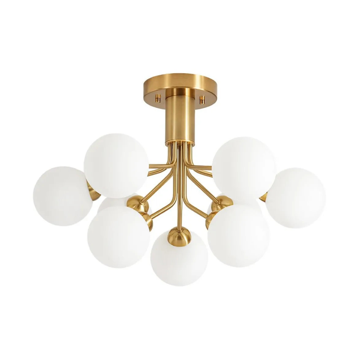 Bloom Frosted Glass Globe Tiered Bubble Sputnik Semi Flush