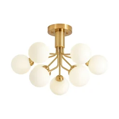 Bloom Frosted Glass Globe Tiered Bubble Sputnik Semi Flush