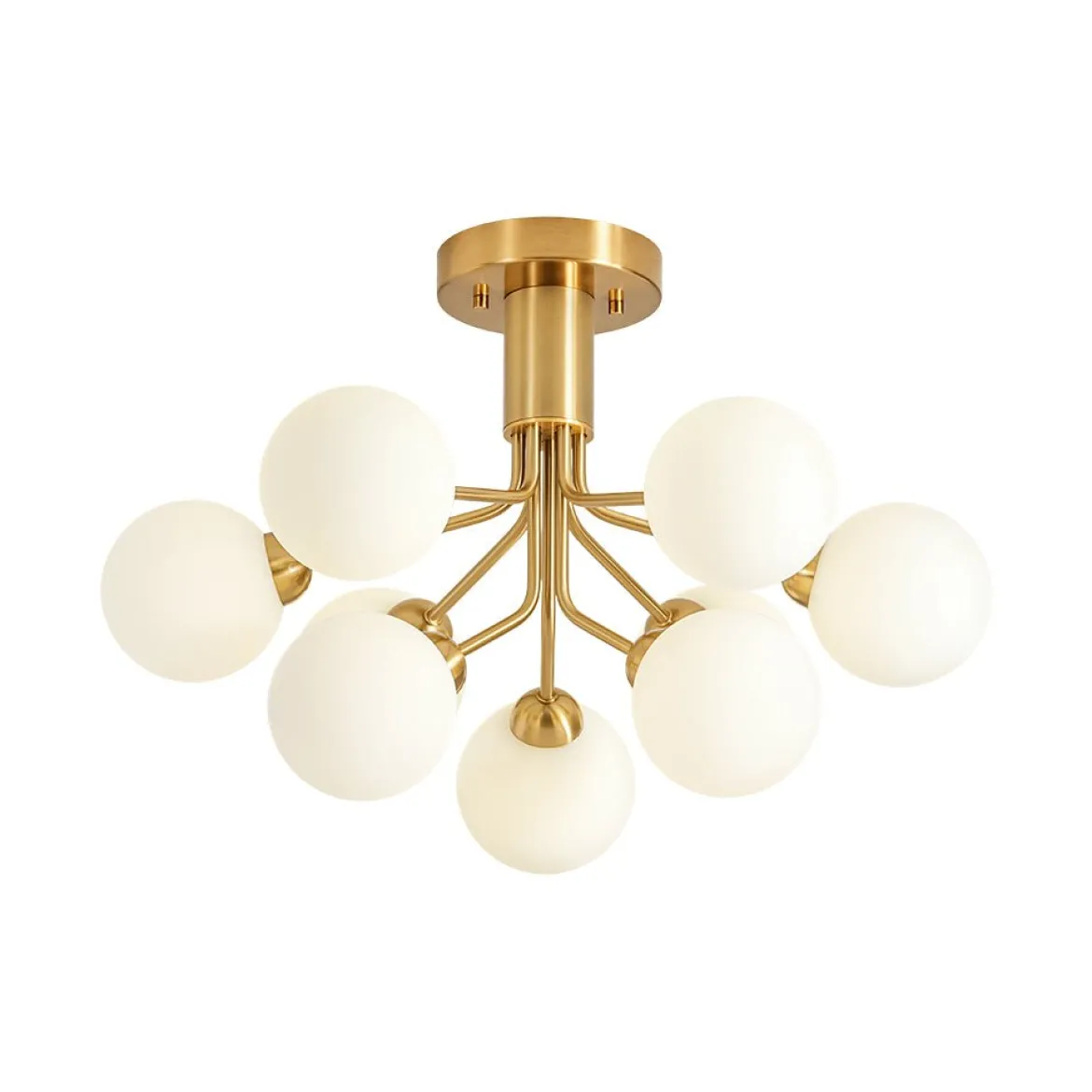 Bloom Frosted Glass Globe Tiered Bubble Sputnik Semi Flush