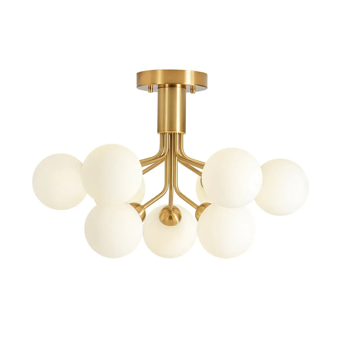 Bloom Frosted Glass Globe Tiered Bubble Sputnik Semi Flush