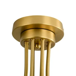 Bloom 8-Light Rippled Glass Globe Bubble Round Semi Flush