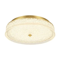 Brass Crystal Resin Art Dimmable LED Round LED Ceiling Light