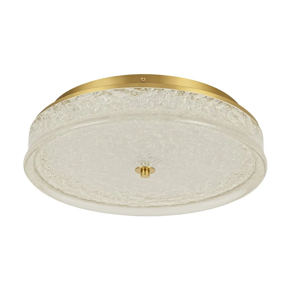 Brass Crystal Resin Art Dimmable LED Round LED Ceiling Light