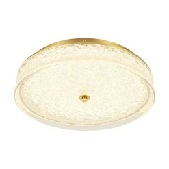 Brass Crystal Resin Art Dimmable LED Round LED Ceiling Light