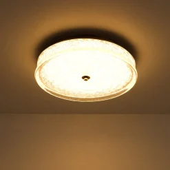 Brass Crystal Resin Art Dimmable LED Round LED Ceiling Light