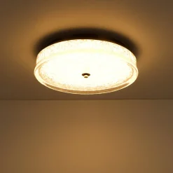 Brass Crystal Resin Art Dimmable LED Round LED Ceiling Light