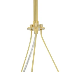 Brass Halo Shine Opal Glass Bubble Ring Chandelier