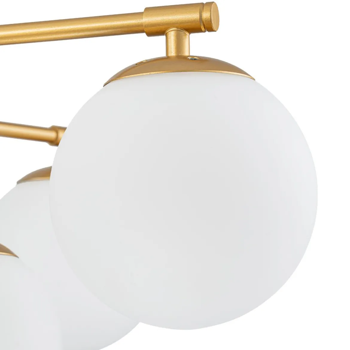 Brass 2-Tier Sputnik Frosted Glass Bubble Pendant Chandelier