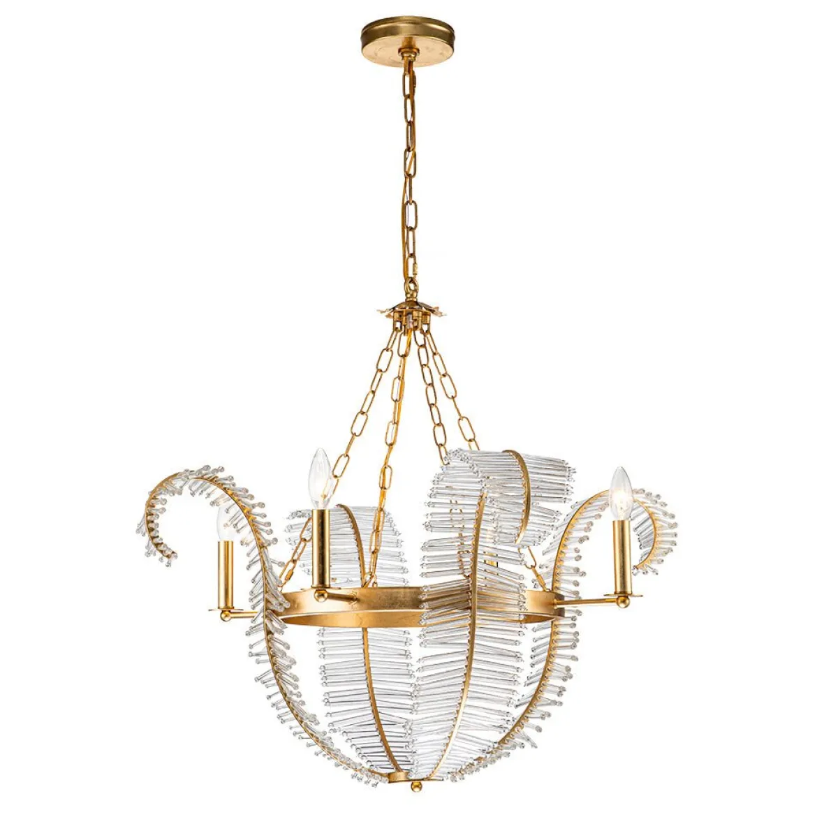 Chic Antique Crystal Floral Chandelier