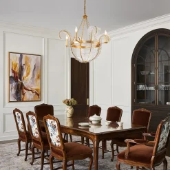 Chic Antique Crystal Floral Chandelier