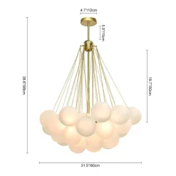 Cluster Frosted Glass Bubble Chandelier