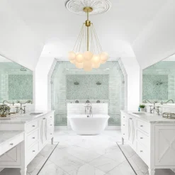 Cluster Frosted Glass Bubble Chandelier