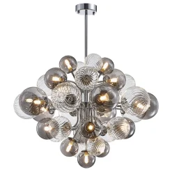 Cluster Glass Globe Bubble Chandelier 23.6