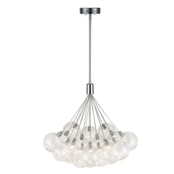 Cluster Ribbed Glass Dimmable LED Bubble Chandelier