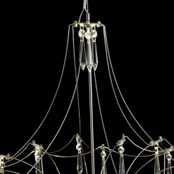 Contemporary Glam Starry Geometric LED Crystal Chandelier