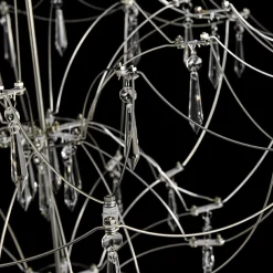 Contemporary Glam Starry Geometric LED Crystal Chandelier