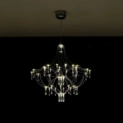 Contemporary Glam Starry Geometric LED Crystal Chandelier