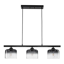 Contemporary 3-Light Gradual Smoked Glass Island Chandelier