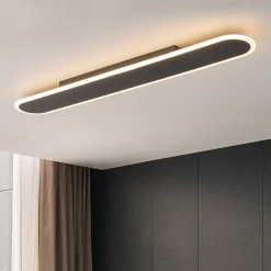 Contemporary Long Oval Warm Dimmable LED Ceiling Light