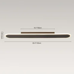 Contemporary Long Oval Warm Dimmable LED Ceiling Light