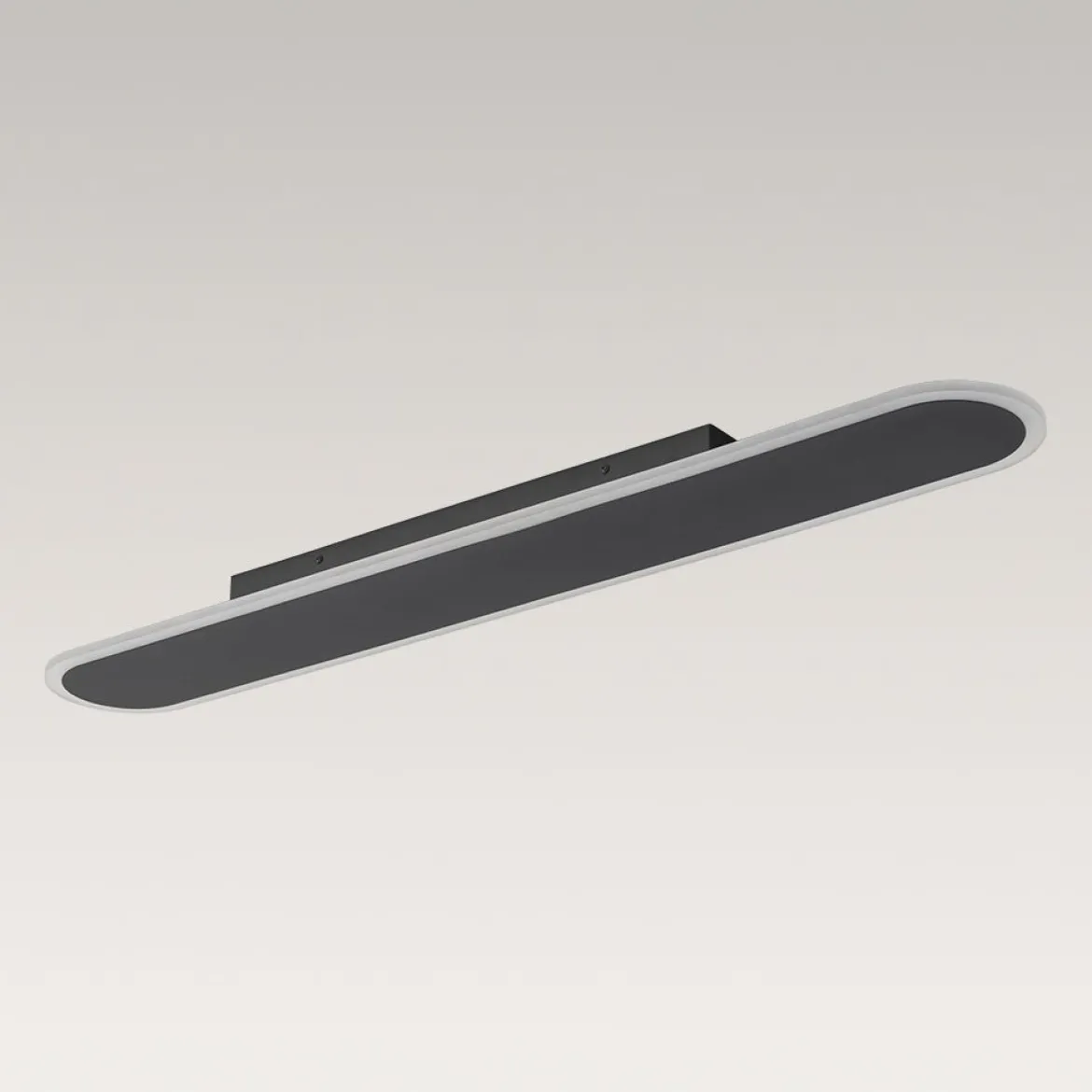 Contemporary Long Oval Warm Dimmable LED Ceiling Light