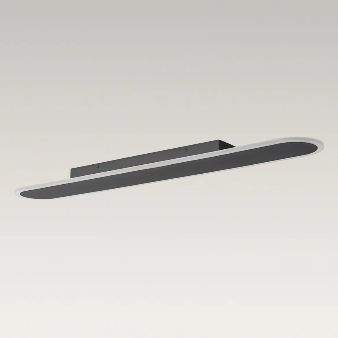 Contemporary Long Oval Warm Dimmable LED Ceiling Light