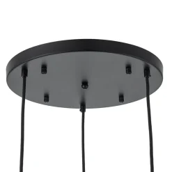 Contemporary Polished Gradual Glass Globe 3-Light Pendant