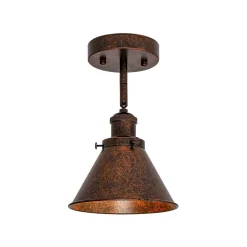 Copper Adjustable Head Cone Wall Sconce Ceiling Light