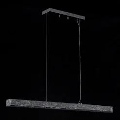 Crystal Resin Art Dimmable LED Linear Island Chandelier