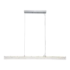 Crystal Resin Art Dimmable LED Linear Island Chandelier