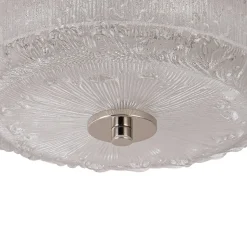 Decorative Clear Glazed Glass Round LED Ceiling Light
