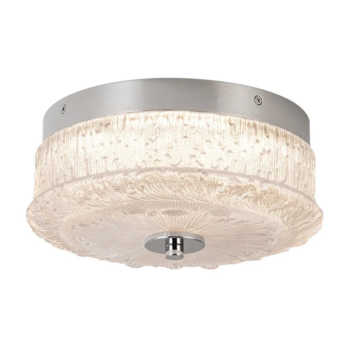 Decorative Clear Glazed Glass Round LED Ceiling Light